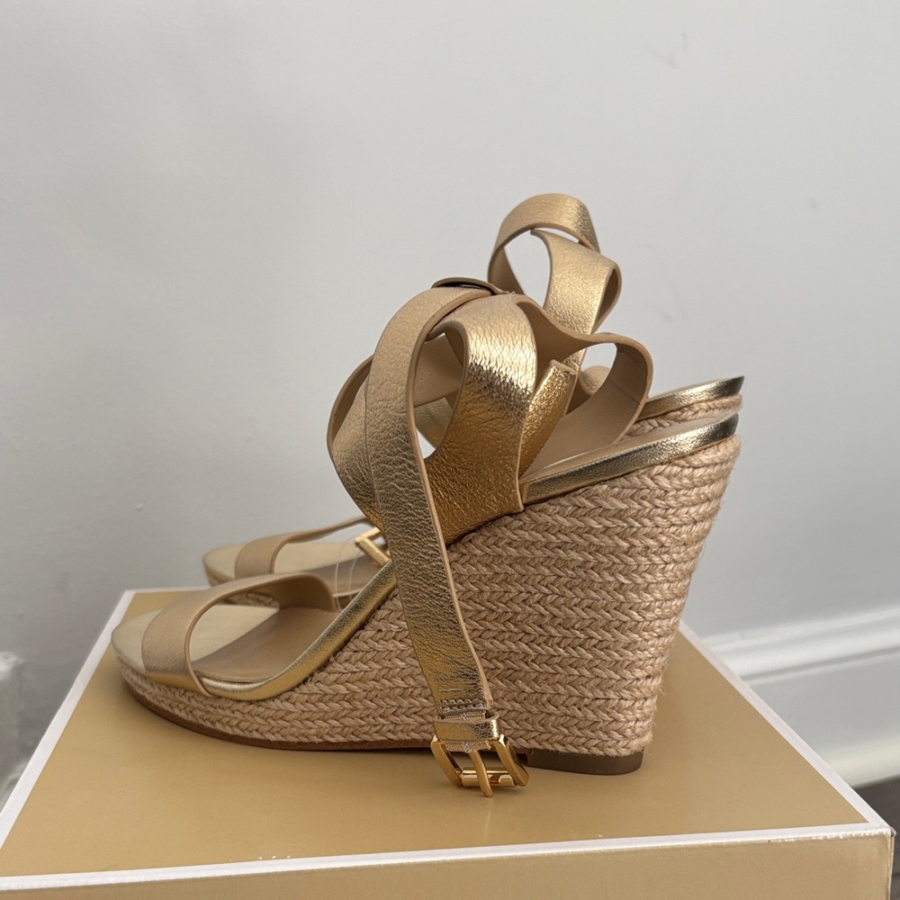 Michael Kors Gold Wedge Sandals